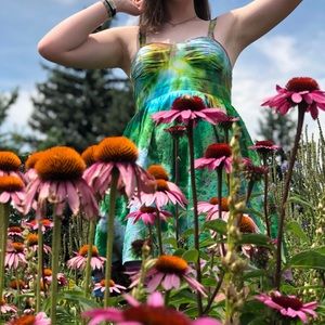 Hand tie dyed dress (Small)